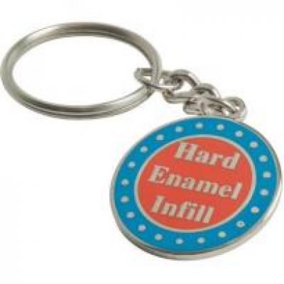 Image of Stamped Copper Hard Enamel Keychain (40mm)