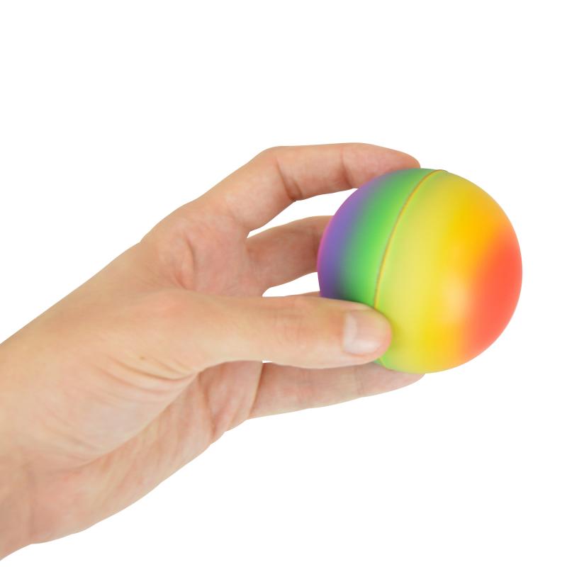 Image of Rainbow Ball Shaped Stress Toy