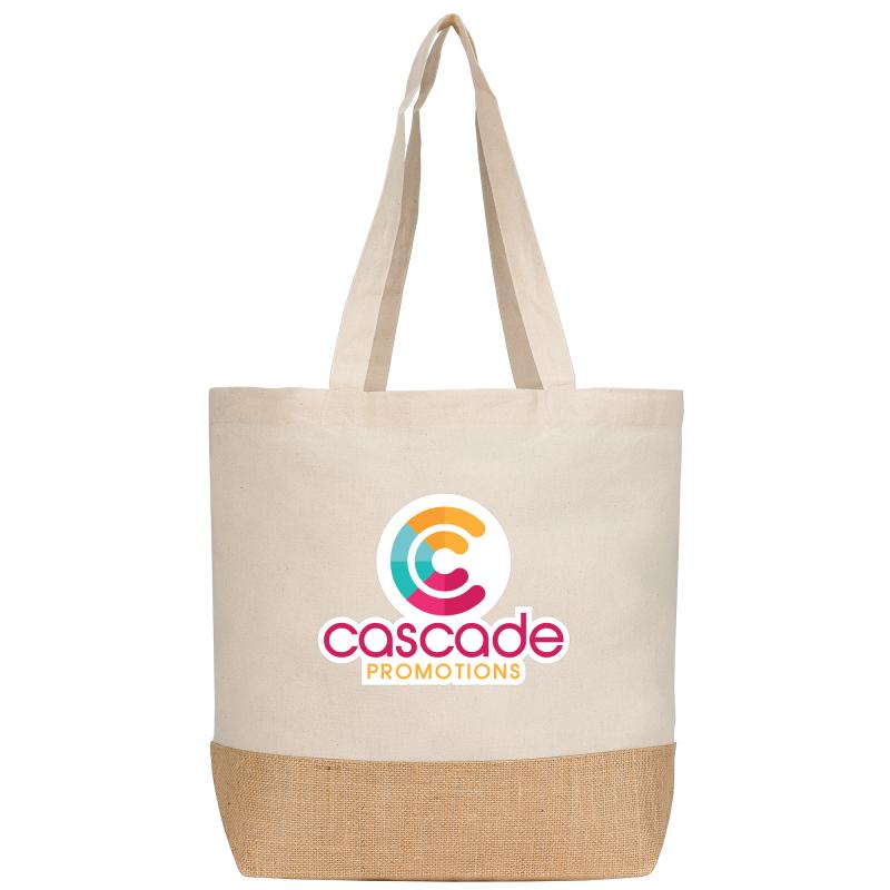 Image of Rio Collection - 140 gsm Recycled Cotton and Jute Shopper Tote Bag